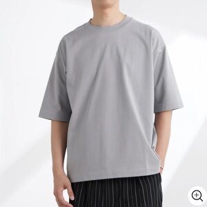 Nano Universe Heavyweight Wide Short Sleeve T-Shirt in Grey Size Large